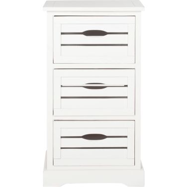 Samara Distressed Cream 3-Drawer Cabinet