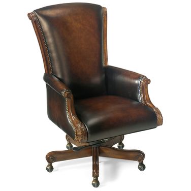 EC Samuel Brown Leather Executive Swivel Tilt Chair