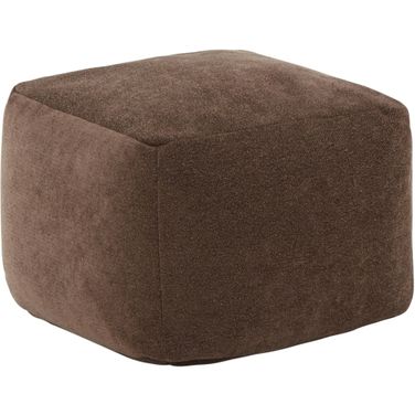 Samuels Boucle Pouf In Dark Brown
