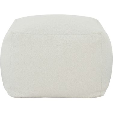 Samuels Boucle Pouf In White