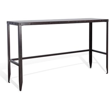 San Diego Wood and Metal Sofa Bar Table In Antique Brown