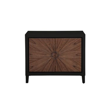 San Tropez Accent Chest In Black and Cinnamon Brown