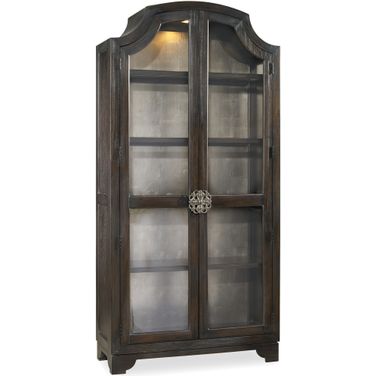 Sanctuary Dark Wood Glass Bunching Curio