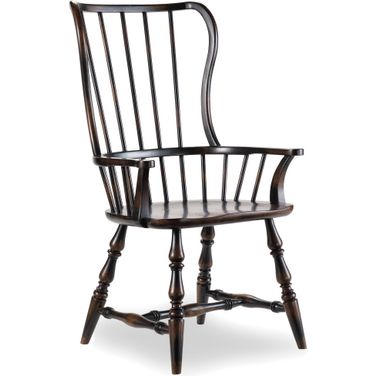 Sanctuary Ebony Spindle Arm Chair Set of 2