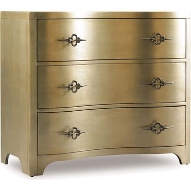 Sanctuary Gold 3 Drawer Shaped Front Chest
