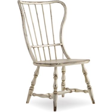 Sanctuary White Spindle Back Side Chair Set of 2