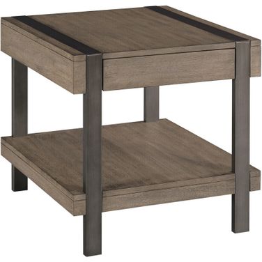Sandler Drawer End Table In Gray