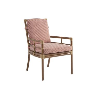 Sandpiper Bay Arm Dining Chair In Brown/Red/Pink