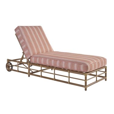 Sandpiper Bay Chaise In Brown/Red/Pink