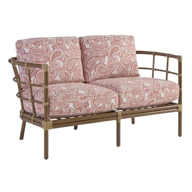 Sandpiper Bay Loveseat In Brown/Red/Pink