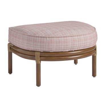 Sandpiper Bay Ottoman In Brown/Red/Pink