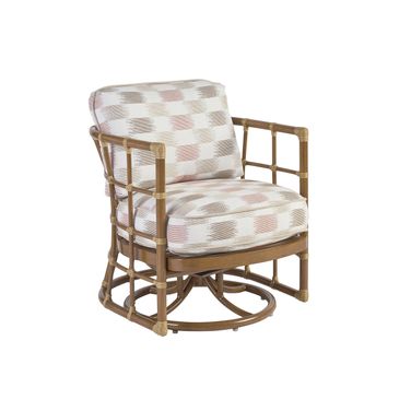 Sandpiper Bay Swivel Chair In Brown/Red/Pink