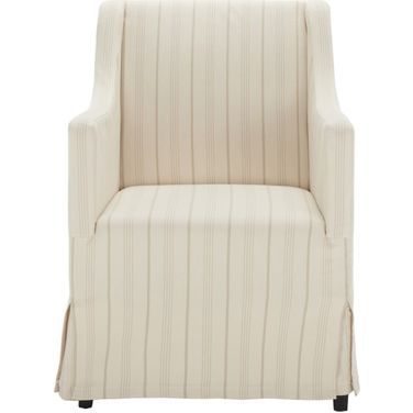 Sandra Beige and Java Slipcover Chair