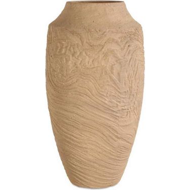 Sandstone Flow Large Terracotta Vase In Brown