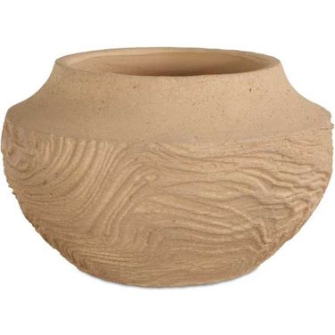 Sandstone Flow Small Terracotta Vase In Brown