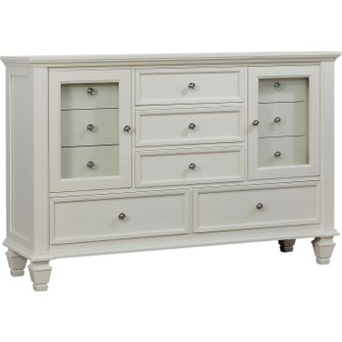 Sandy Beach 11-drawer Rectangular Dresser Cream White