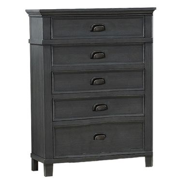 Sandy Bedroom Chest with 5 Drawers In Cappuccino Wood