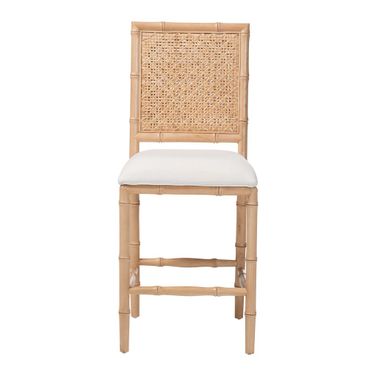Sandy Counter Stool In White and Brown