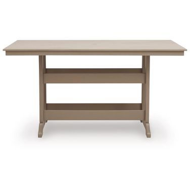 Sandy Dune Outdoor Counter Height Dining Table In Medium Brown