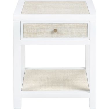 Sandy Shores End Table In White and Tan