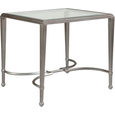 Metal Designs Sangiovese Rectangular End Table In Argento
