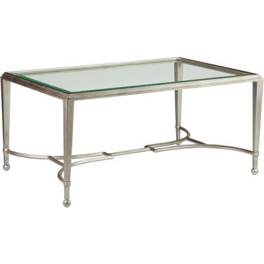 Metal Designs Sangiovese Small Rectangular Cocktail Table In Argento