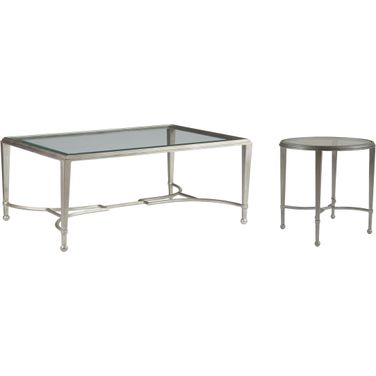 Sangiovese Argento Small Rectangular Occasional Table Set
