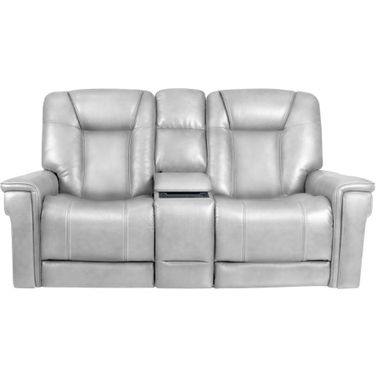 Sanibel Console Loveseat with Power Recline, Power Head Rests, Power Lumbar and Lay Flat Wireless Charger In Dove