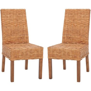 Sanibel Honey Oak Rattan Side Chair Set of 2