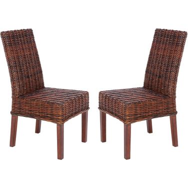 Sanibel Light Brown Rattan Side Chair Set of 2