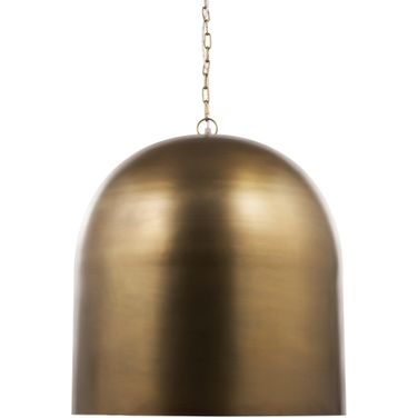 Sanne Metal with Silver Foil Large Pendant Light In Antiqued Gold