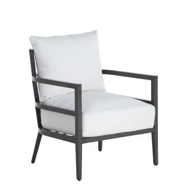 Santa Barbara Aluminum High Back Lounge In Linen Snow