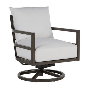 Santa Barbara Aluminum Swivel Rocker In Heidi Silver