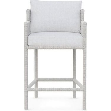 Santa Cruz Counter Stool with Cushion In Polar and Matte White