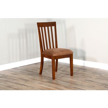 Santa Fe Cushioned Slatback Dining Chair Set of 2 In Dark Chocolate