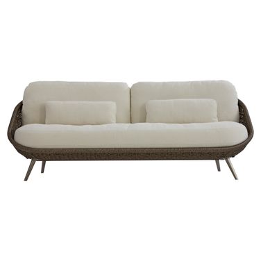 Santa Monica Outdoor Sofa In Cream Boucle and Grey
