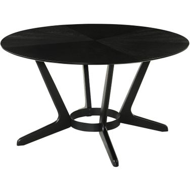 Santana Round Wood Dining Table In Black