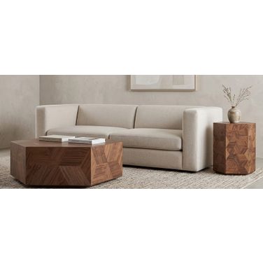 Santiago Occasional Table Set In Natural Walnut