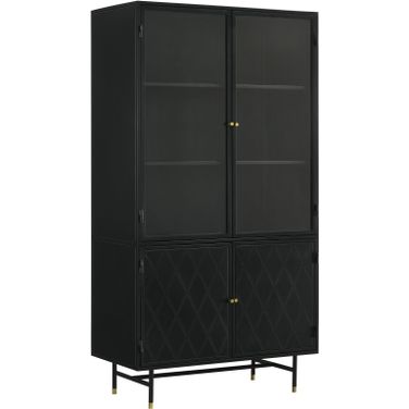 Santiago Rectangular 4-door Cabinet Matte Black