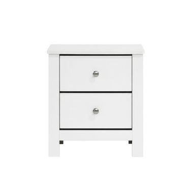 Santino 2-Drawer Nightstand In White