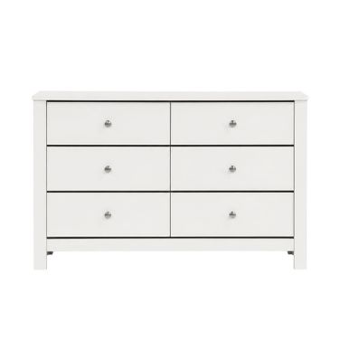 Santino 6-Drawer Dresser In White
