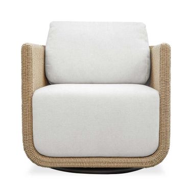 Santorini Outdoor Swivel Lounge Chair In Brown