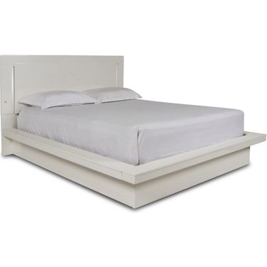 Sapphire High Gloss White Laminate King Platform Bed