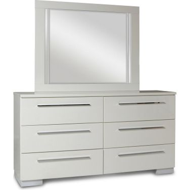 Sapphire High Gloss White Laminate Mirror