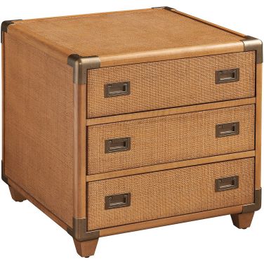 Laguna Sapphire Woven Trunk End Table In Table Rock