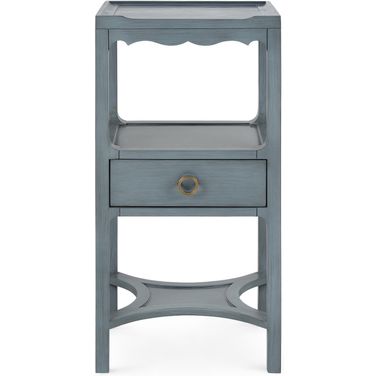 Sara 1-Drawer End Table In Foggy Horizon