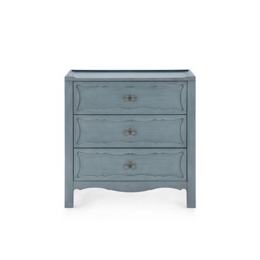 Sara 3-Drawer End Table In Foggy Horizon
