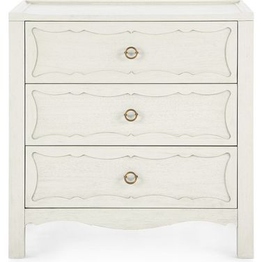 Sara 3-Drawer End Table In Sailcloth Sheen