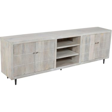 Sarah 4 Door Media Cabinet In Brushed Ivory
