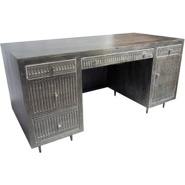 Sarah Executive Desk In Antique Brown